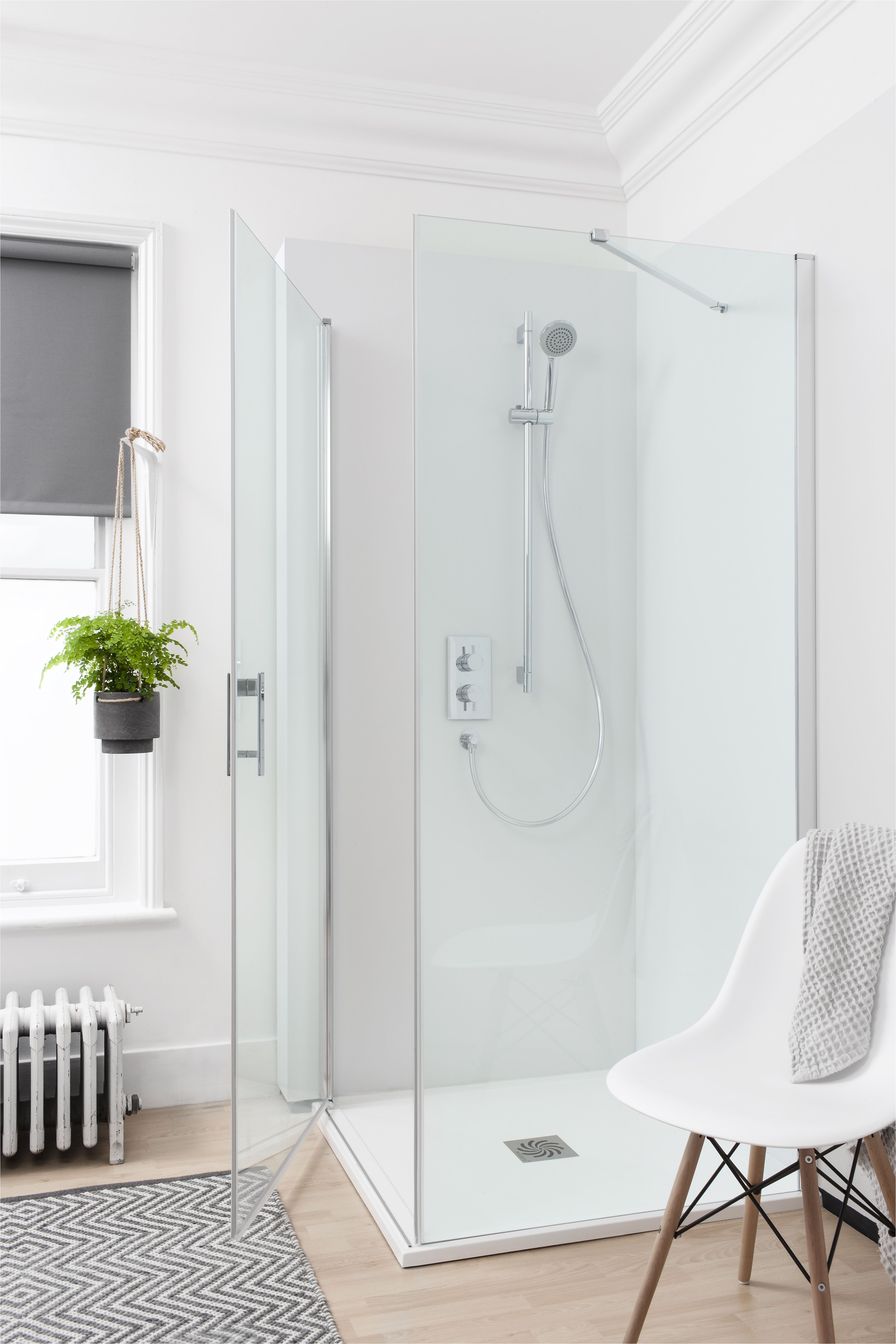 the ideal choice for modern bathroom spaces click hinged door shower enclosure from simpsons