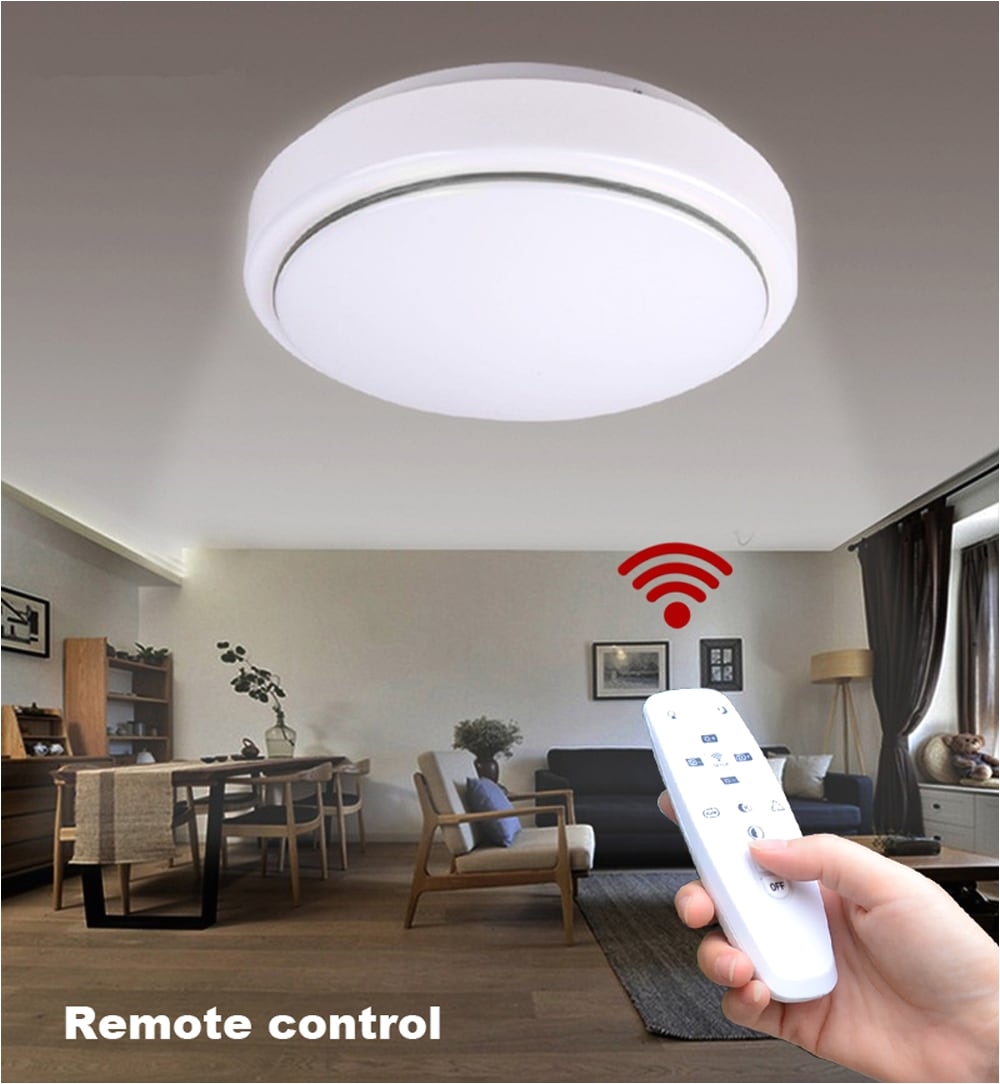 jiawen led ceiling light with 2 4g rf remote controlled dimmable changing color temperature lamp ac100