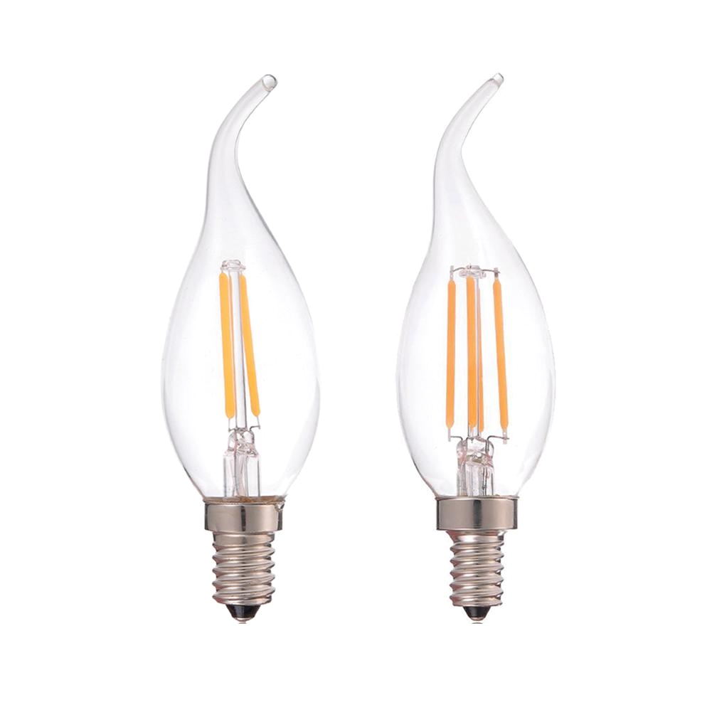 retro led filament light bulb c35t candle flame tip style 2w 4w 6w 110v 220v e12 e14 base chandelier lamp dimmable 15 watt led bulb 9145 led bulb from