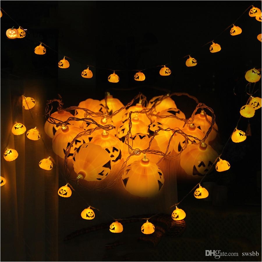 2018 16 led halloween pumpkin light string led strings battery operated lamp string decoration for party garden bar festive xmas from swsbb 7 26 dhgate