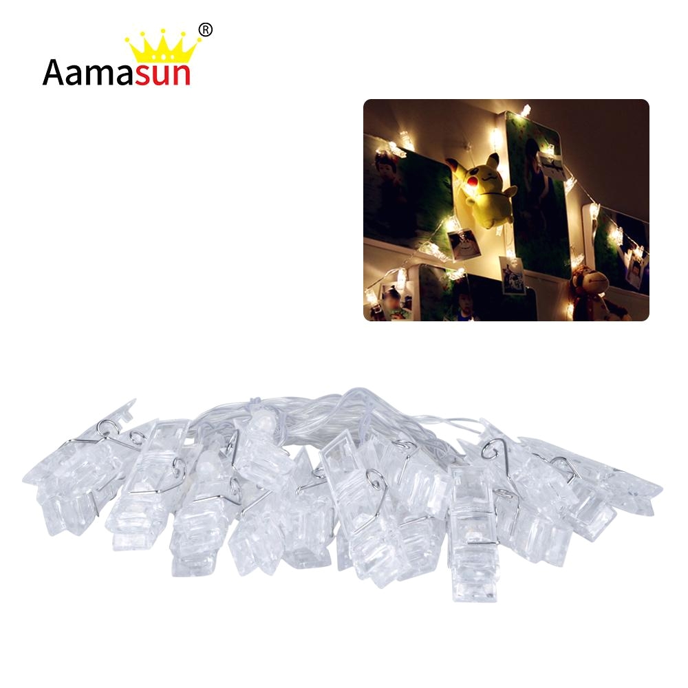 usb aa battery powered led string photo card clip string christmas fairy light garland bedroom decor 1 5m 3m 10 30 leds light