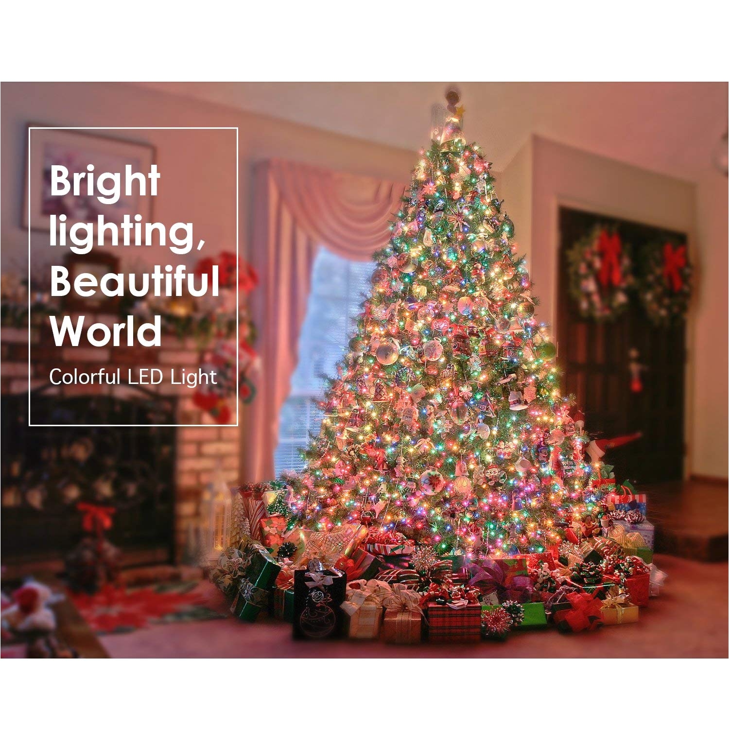 amazon com moko xmas tree string lights 5m 16ft 40 led waterproof lights 2 lighting modes battery powered fairy light for halloween christmas weddings