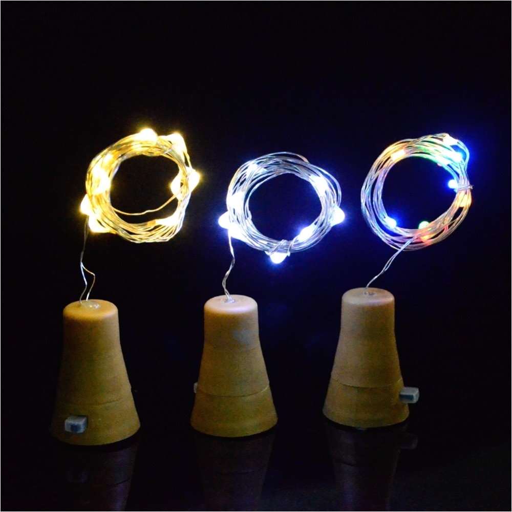 cork shaped string lights led night light battery powered wine bottle lights waterproof decoration lamp for christmas diy party in led night lights from