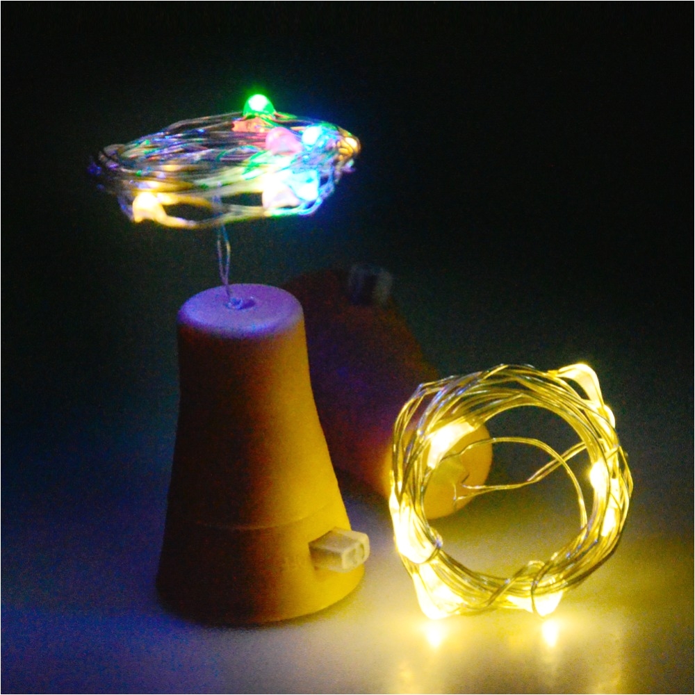 cork shaped string lights led night light battery powered wine bottle lights waterproof decoration lamp for christmas diy party in led night lights from