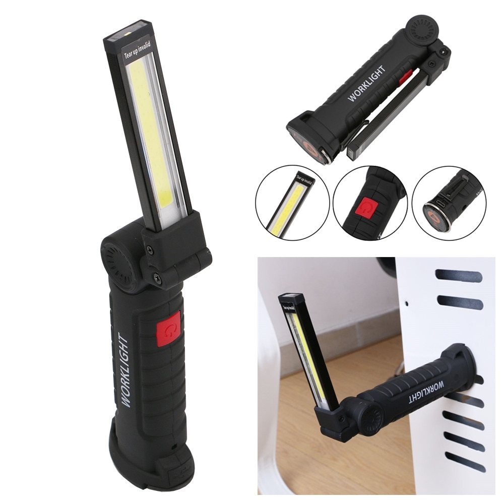 foldable flexible hand torch work light magnetic inspection lamp flashlight torch built in battery usb charging port in led flashlights from lights