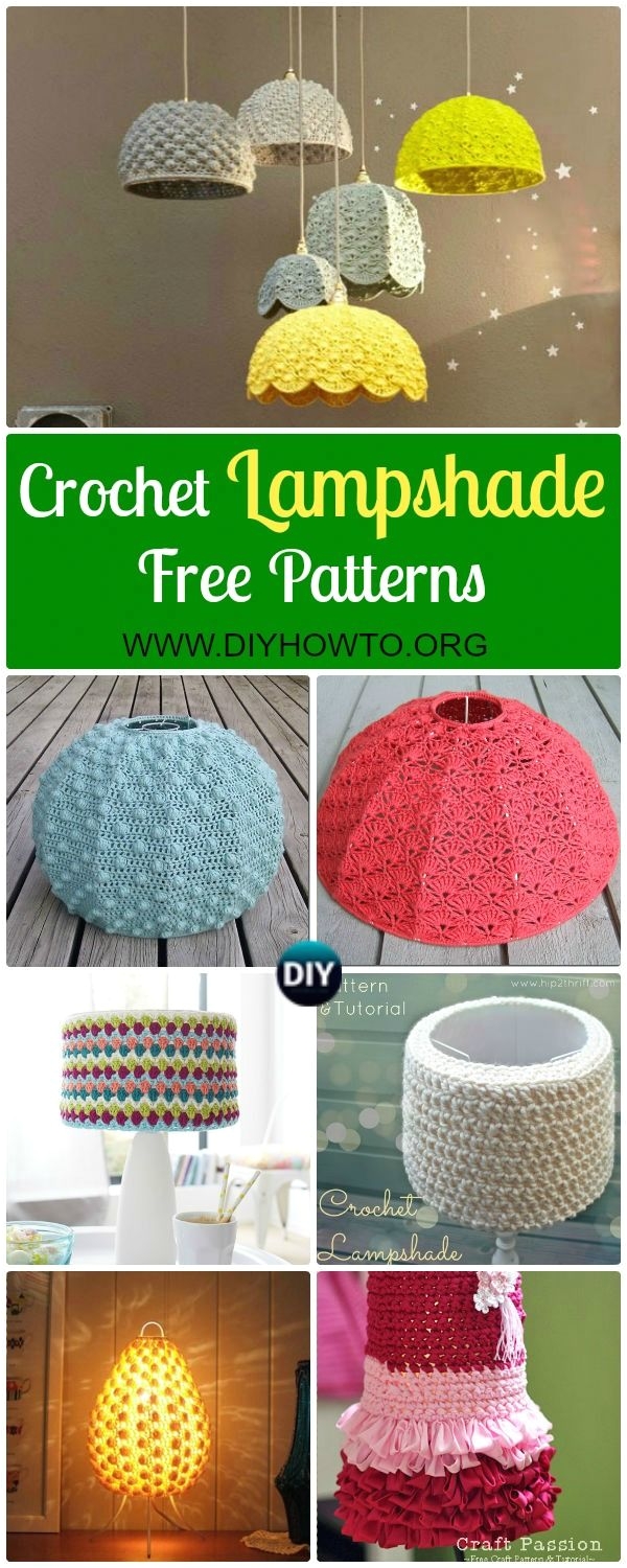 collection of crochet lamp shade free pattern crochet lampshade makeover free patterns crochet lamp shade cover chandelier via diyhowto
