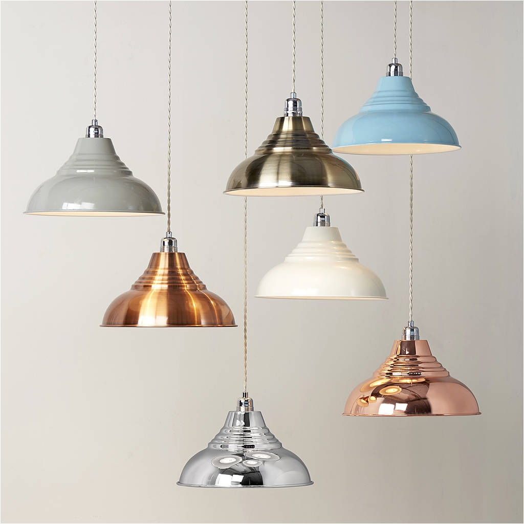 vintage metal pendant lampshades with optional cord set ceiling lights