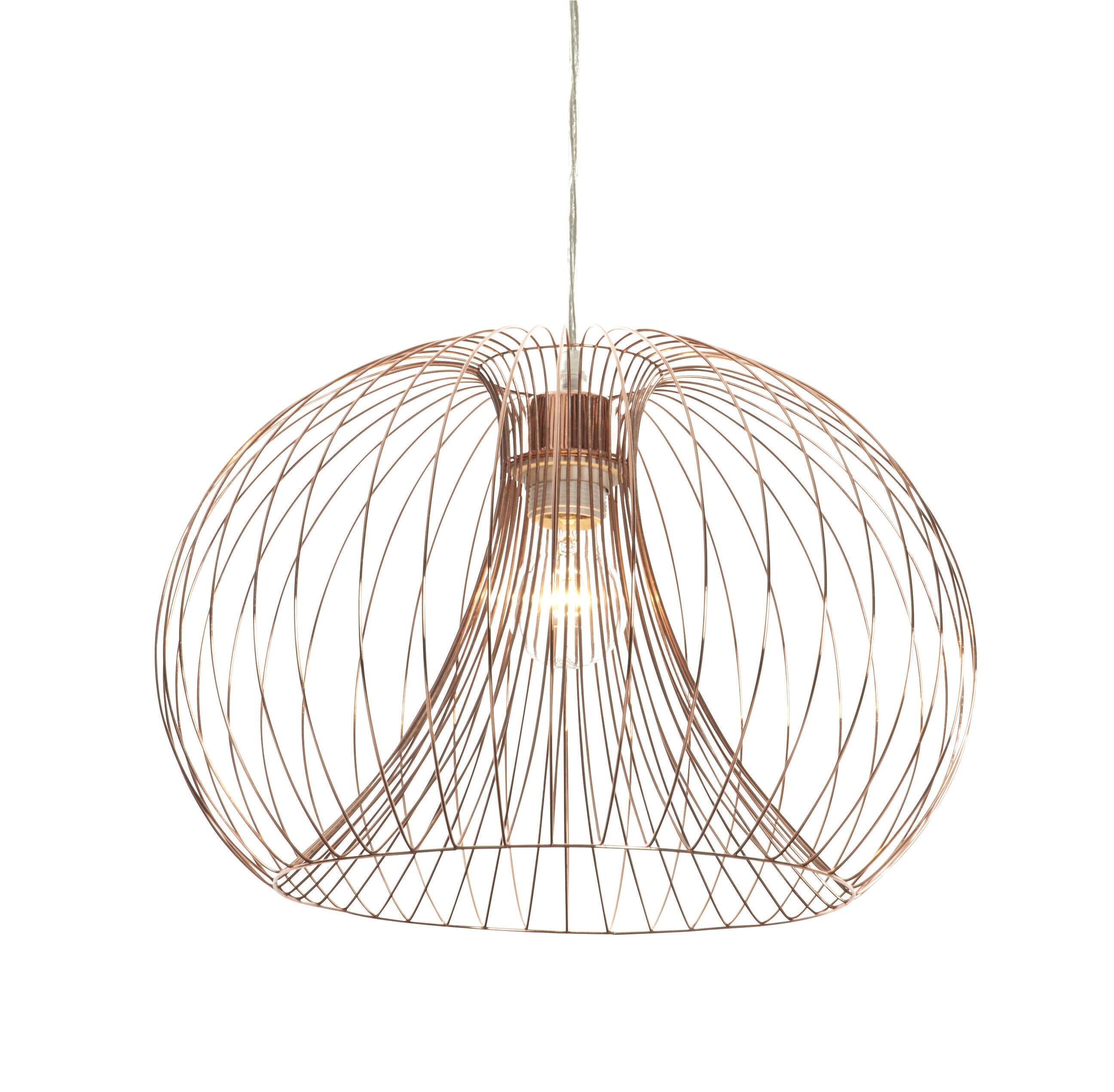 jonas copper wire pendant ceiling light departments diy at bq