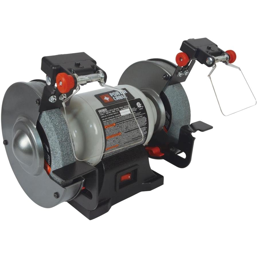 porter cable 6 in bench grinder with built in light
