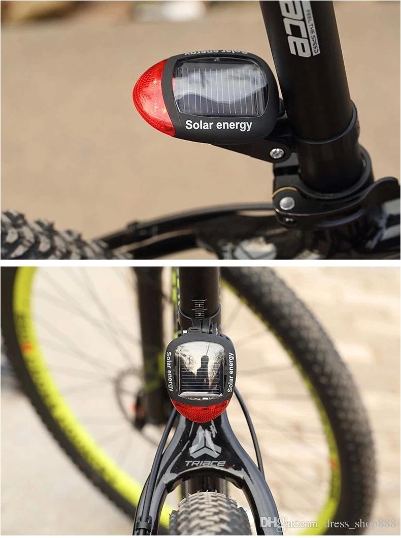 solar bicycle lights headlight taillight bike riding accessories flash warning lights riding equipment solar flash online with 624 99 piece on