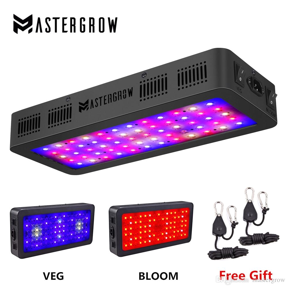 mastergrow 600w 900w full spectrum double switch led grow light with veg bloom modes for indoor greenhouse grow tent plants grow led light led grow light