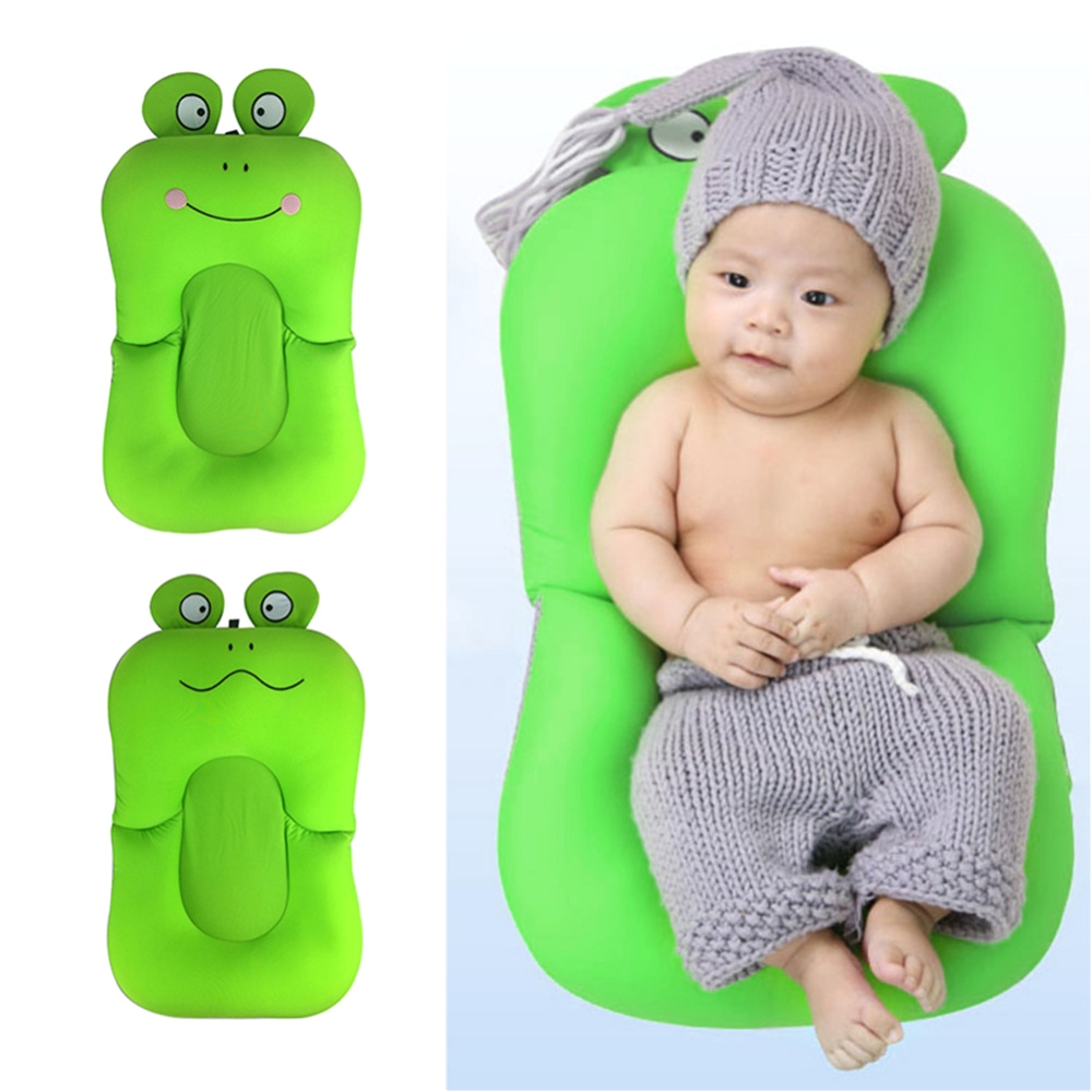 frog shape foldable baby bathtub bathing cushion shower newborn baby bath mat soft seat infant bathtub support blooming bath mat in baby tubs from mother