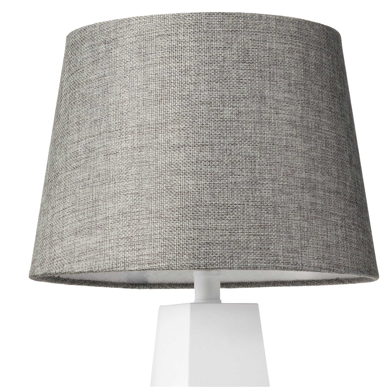 cast a warm inviting glow in any space with this linen lampshade from thresholda¢ the natural looking texture and soft gray hue of this small lampshade