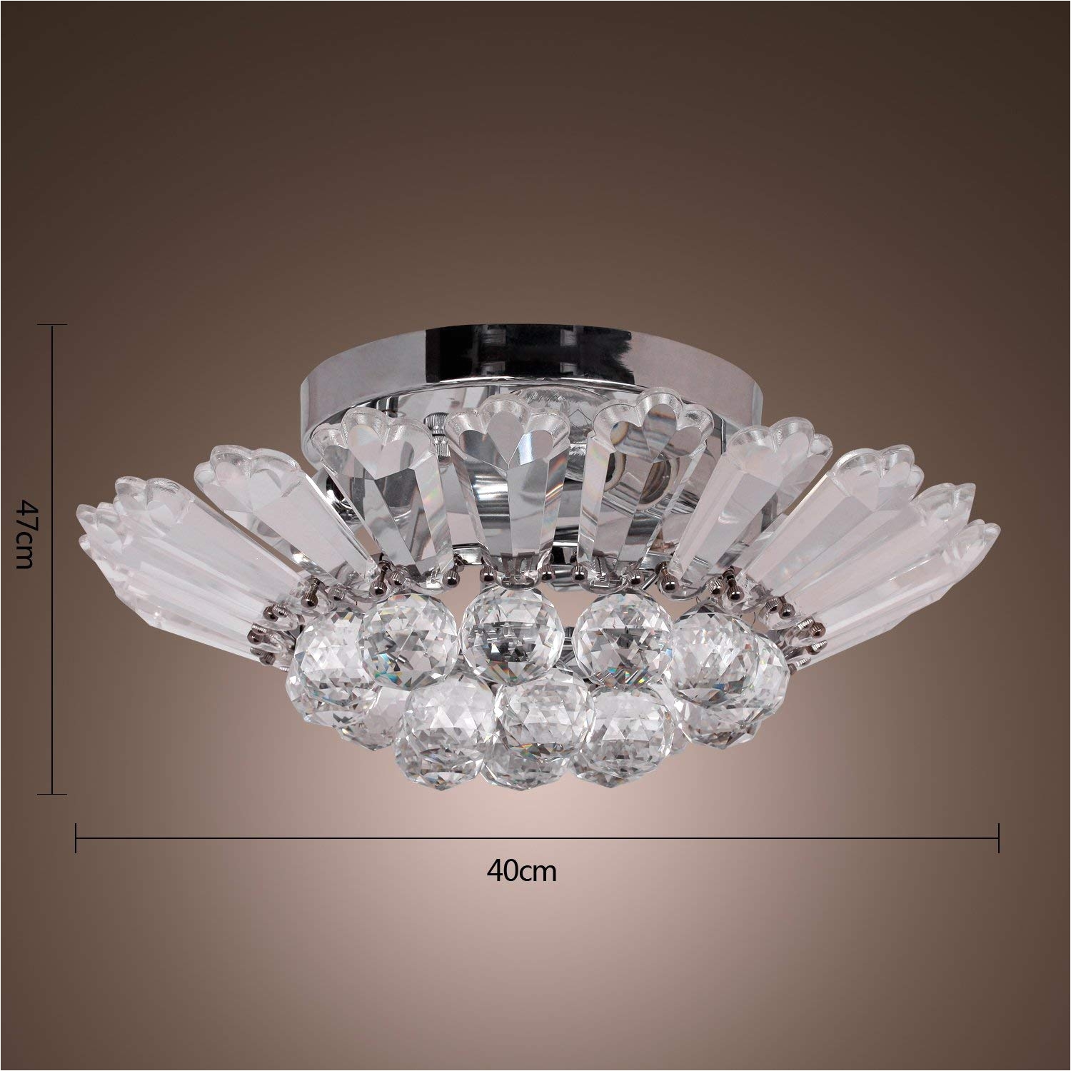 lightinthebox modern semi flush mount in crystal feature home ceiling light fixture chandeliers lighting for dining room bedroom living room close to