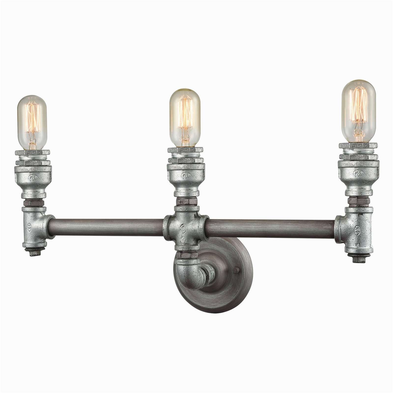 elegant elk lighting cast iron pipe 3 3 light bathroom vanity light inspirational