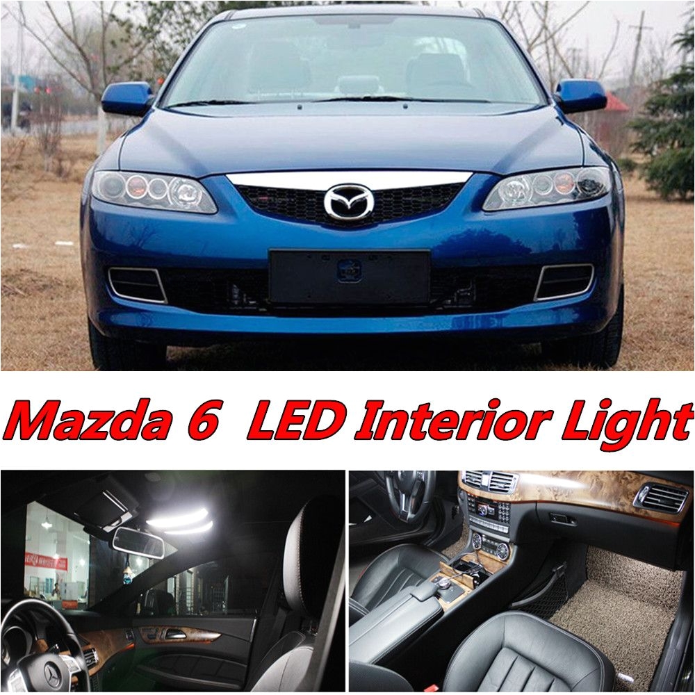 8pcs x free shipping error free led interior light kit package for mazda 6 accessories 2003