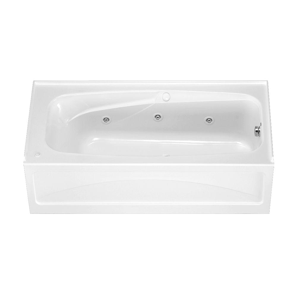 right drain whirlpool tub with