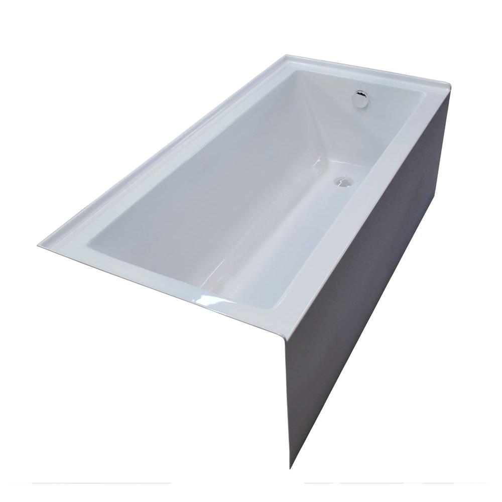 universal tubs amber 5 ft acrylic rectangular drop in non whirlpool bathtub in