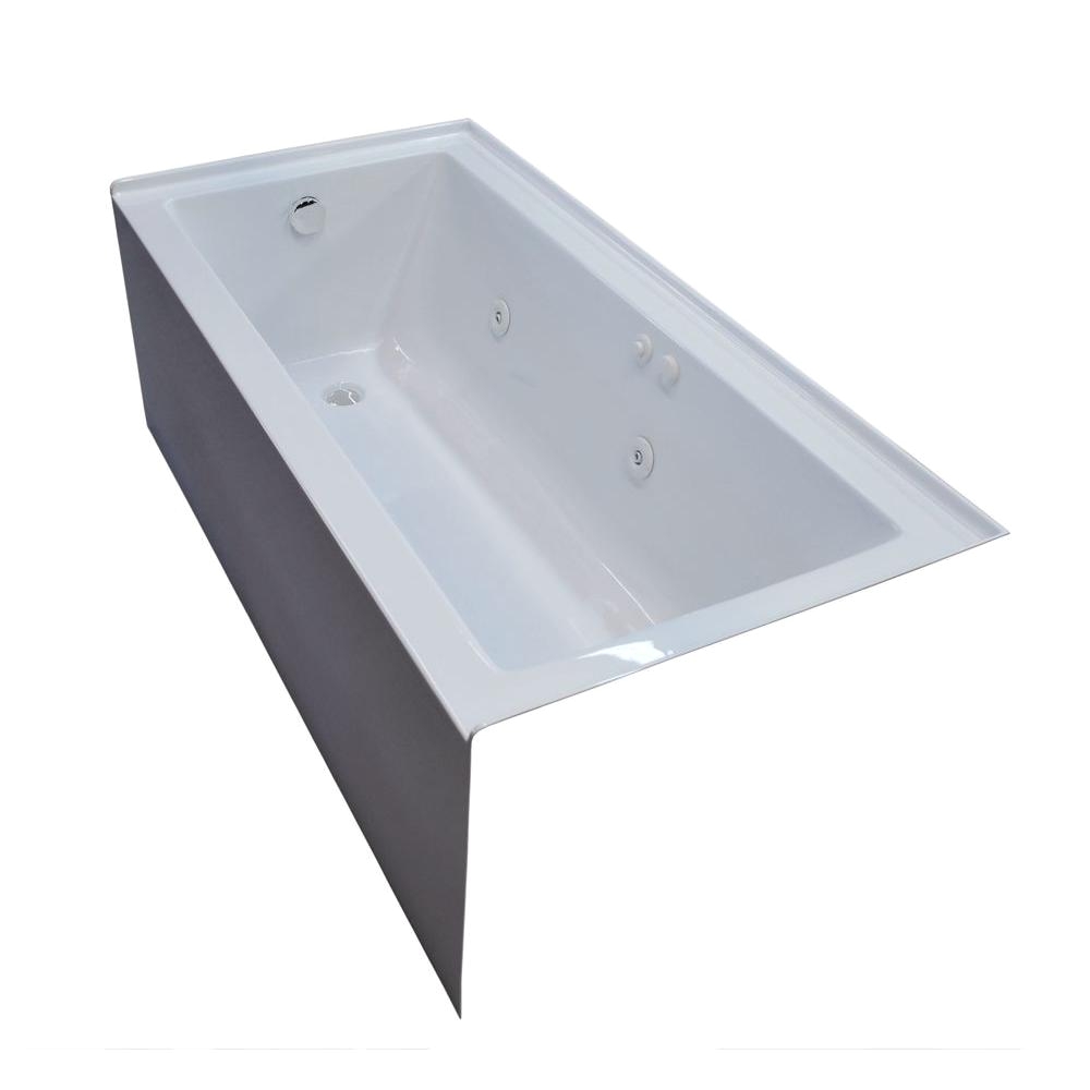 Bootzcast Bathtub Universal Tubs Amber 5 Ft Acrylic Rectangular Drop In Whirlpool