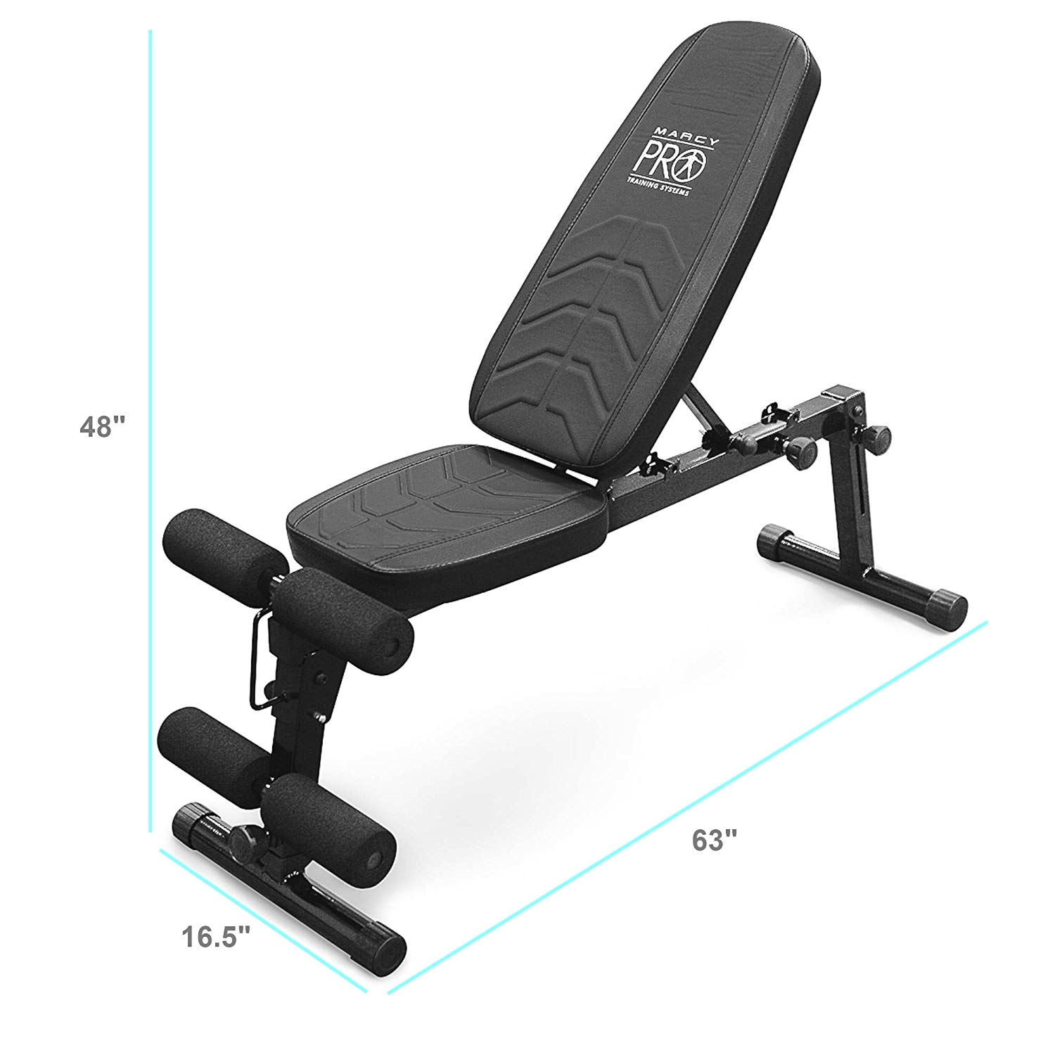 amazon com marcy pro adjustable exercise weightlifting workout utility weight bench with leg developer and foam roller pads pm 10110 sports outdoors