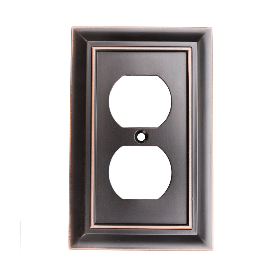 brainerd architectural 1 gang delta oil rubbed bronze single duplex wall plate