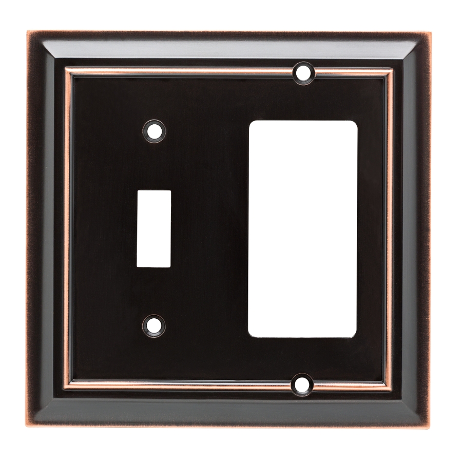 brainerd architectural 2 gang delta oil rubbed bronze single toggle decorator wall plate