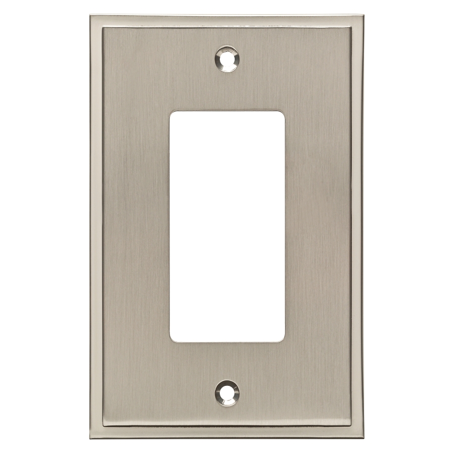 brainerd simple steps 1 gang satin nickel single decorator wall plate