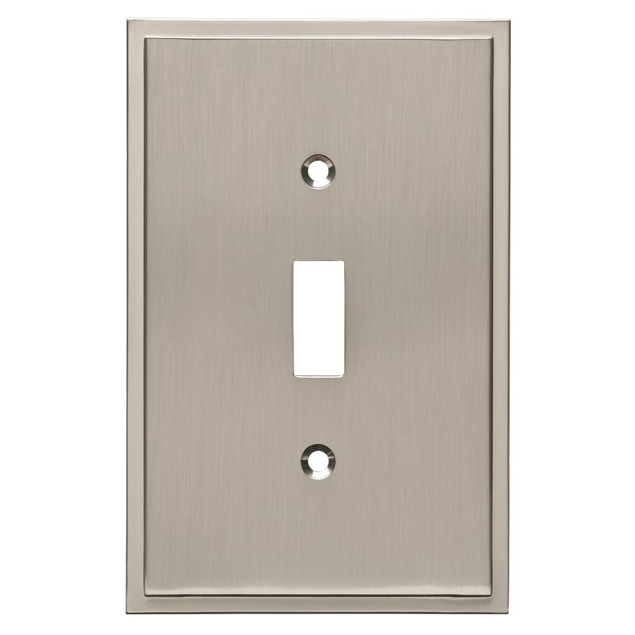 brainerd simple steps 1 gang satin nickel single toggle wall plate