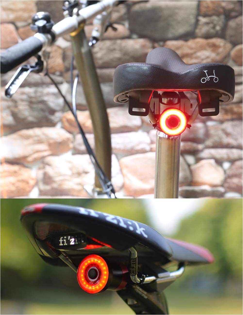 amazon com donpandas smart tail light bike brake sensing ultra light bicycle rear light usb rechargeable auto on off high intensity cob led rear lamp