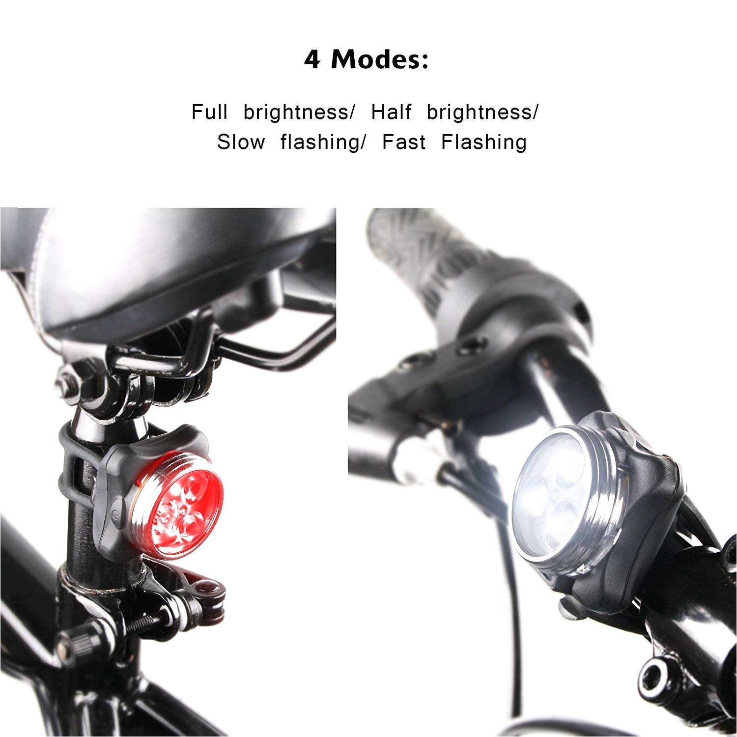 amazon com dubut21 super bright bicycle light set usb rechargeable bike headlight free tail light waterproof led bike light easy to install cycling safety