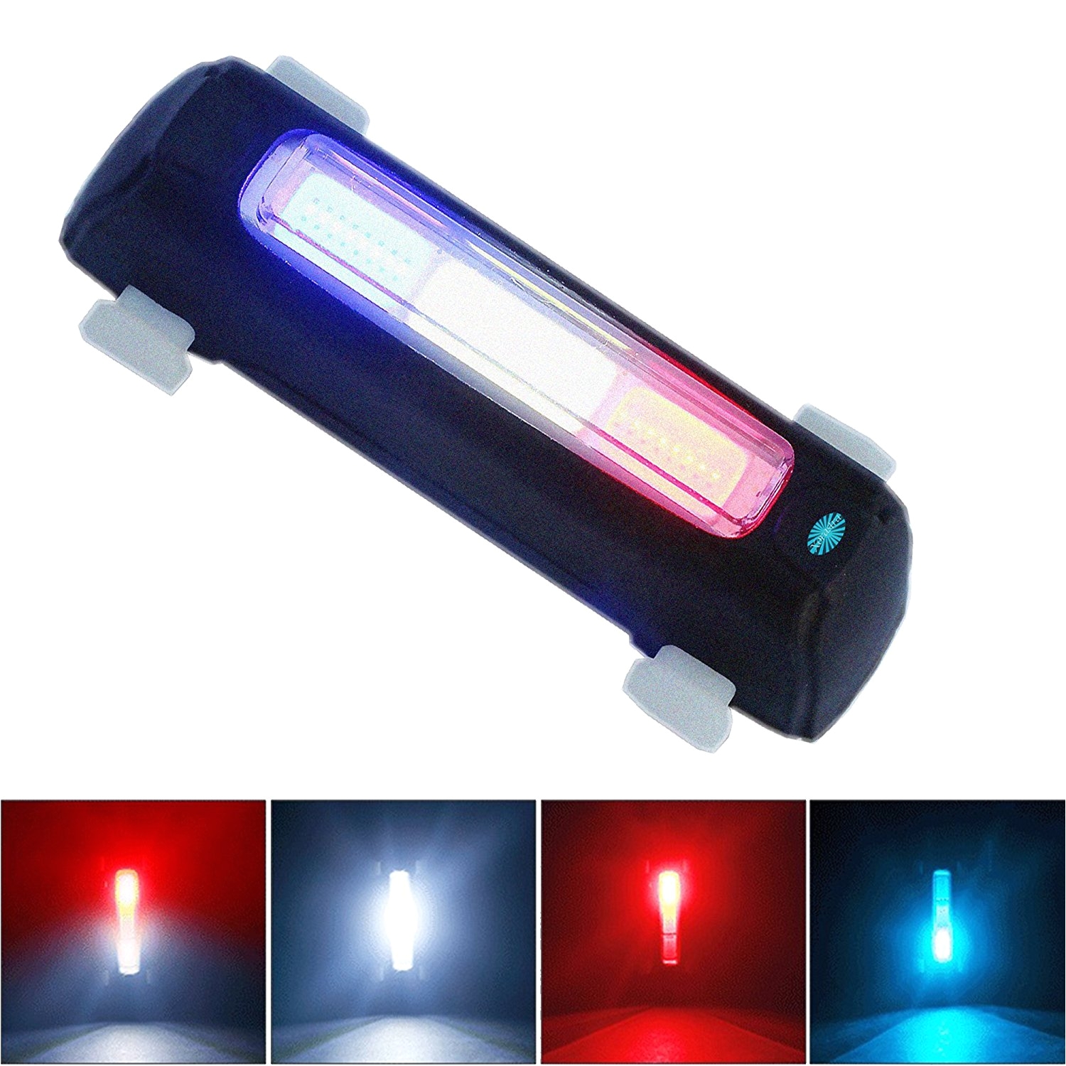bicycle led tail light safety ultra bright bike light usb rechargeable bicycle front rear led light bar high capacity detachable safety fog light with 7