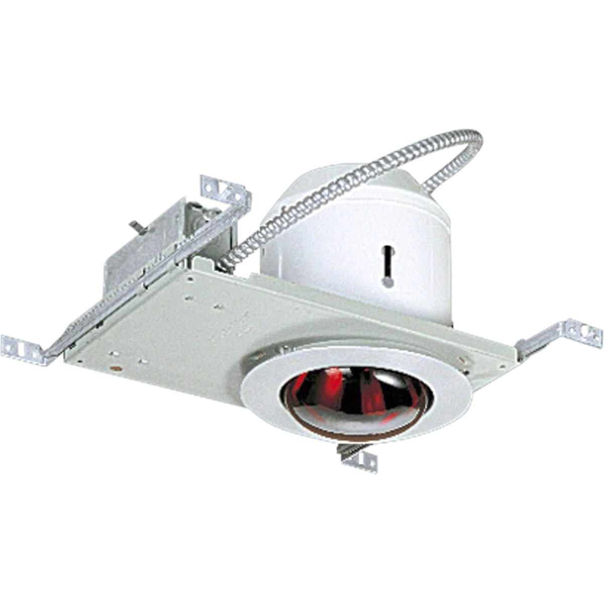 progress lighting p6952 16tg heater light complete with housing trim and 26 inch adjustable bar hangers satin aluminum recessed light fixture trims