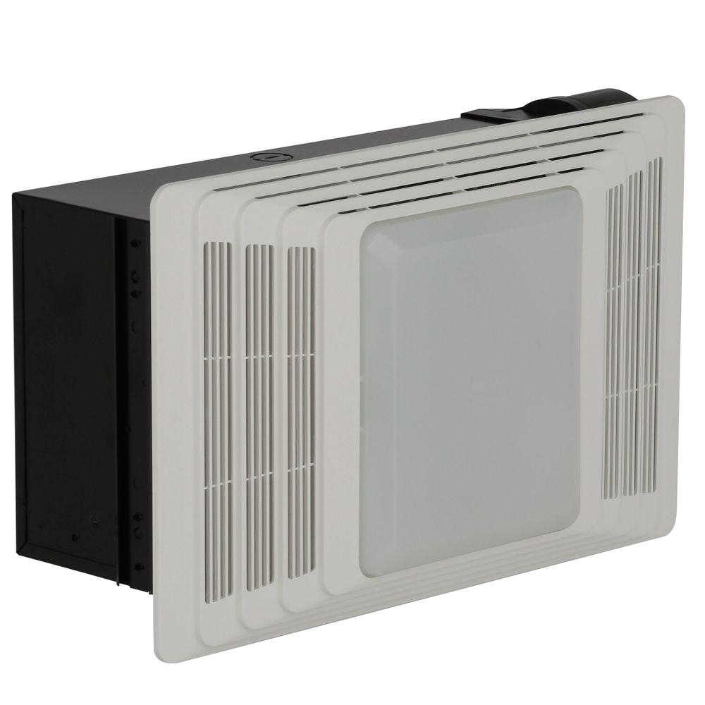 broan 50 cfm ceiling bathroom exhaust fan with light and heater