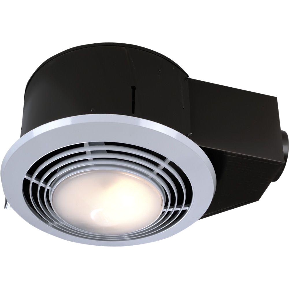 100 cfm ceiling bathroom exhaust fan with light and heater