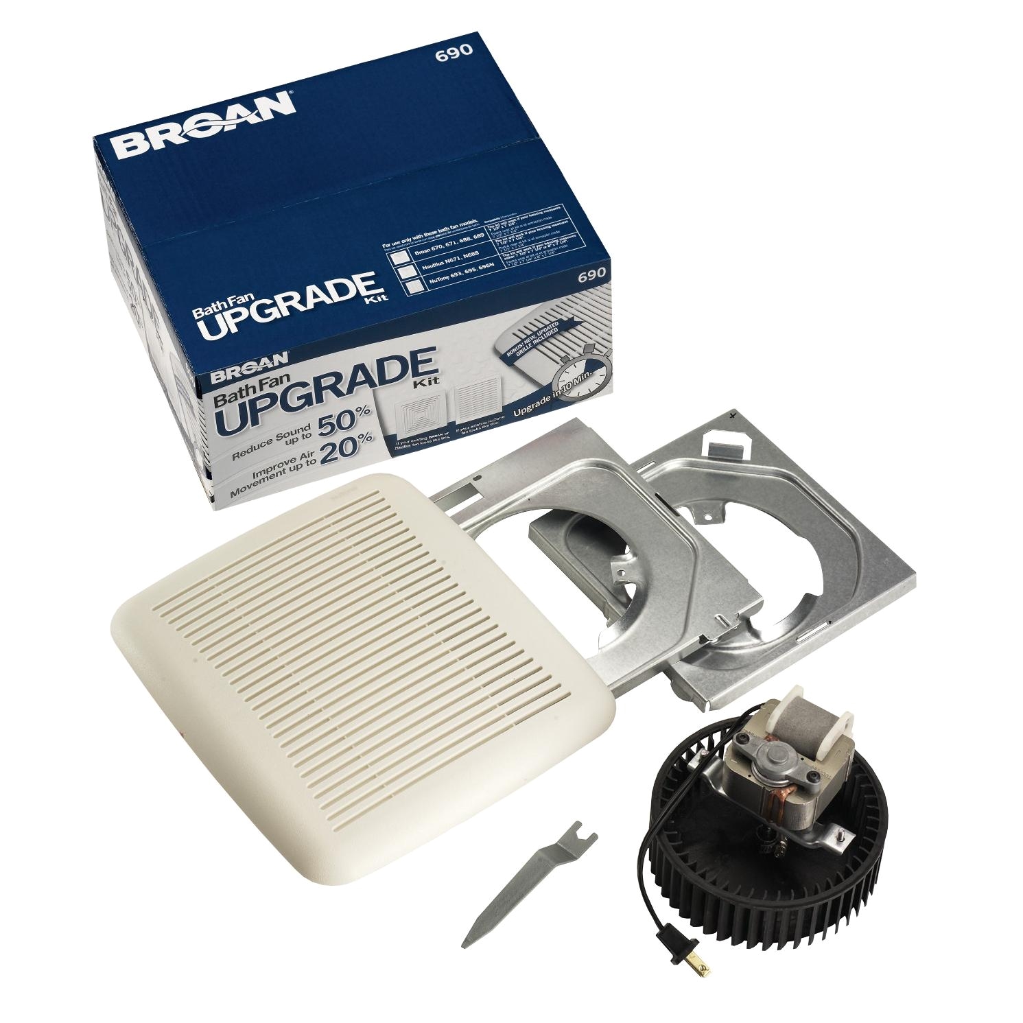 broan 690 60 cfm bathroom fan upgrade kit