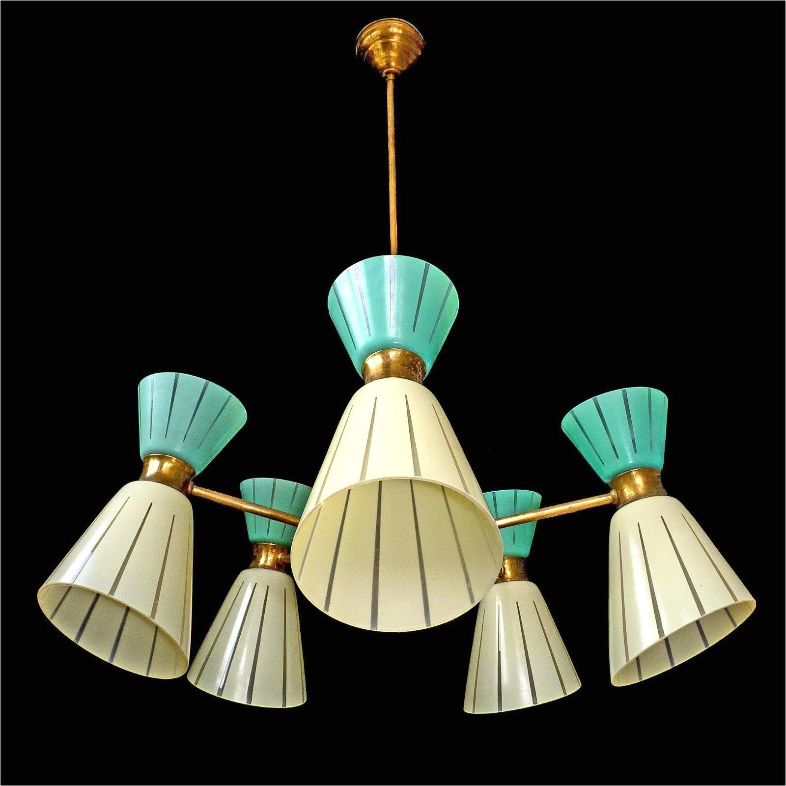 rare 10 light vintage 1960 mid century italian modernist stilnovo era