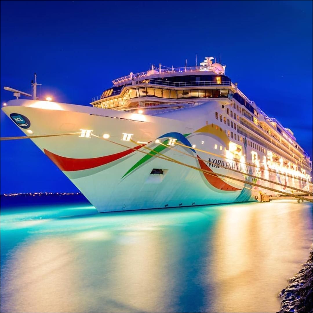 night time in bermuda and norwegiandawn is looking stunning photo by tomsroesser cruiselikeanorwegian cruiseship cruises norwegiancruiseline ncl