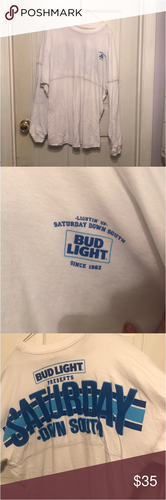 bud light spirit jersey bud light spirit jersey saturday down south tops tees long sleeve