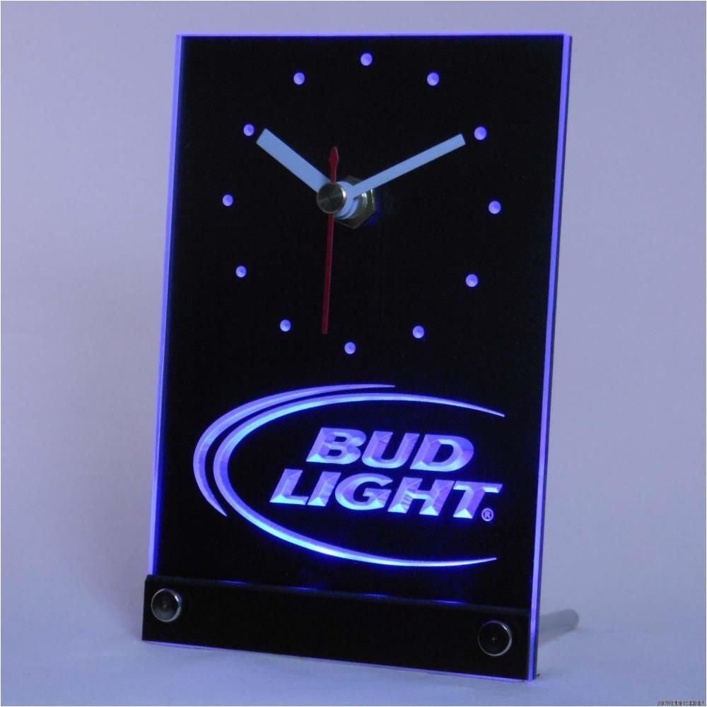 2018 wholesale tnc0470 bud light beer bar 3d led table desk clock from hobarte 23 88 dhgate com