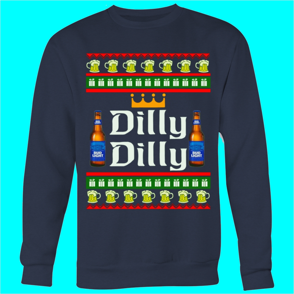 dilly dilly bud light ugly christmas sweater dilly dilly beer t shirt funny xmas holidays