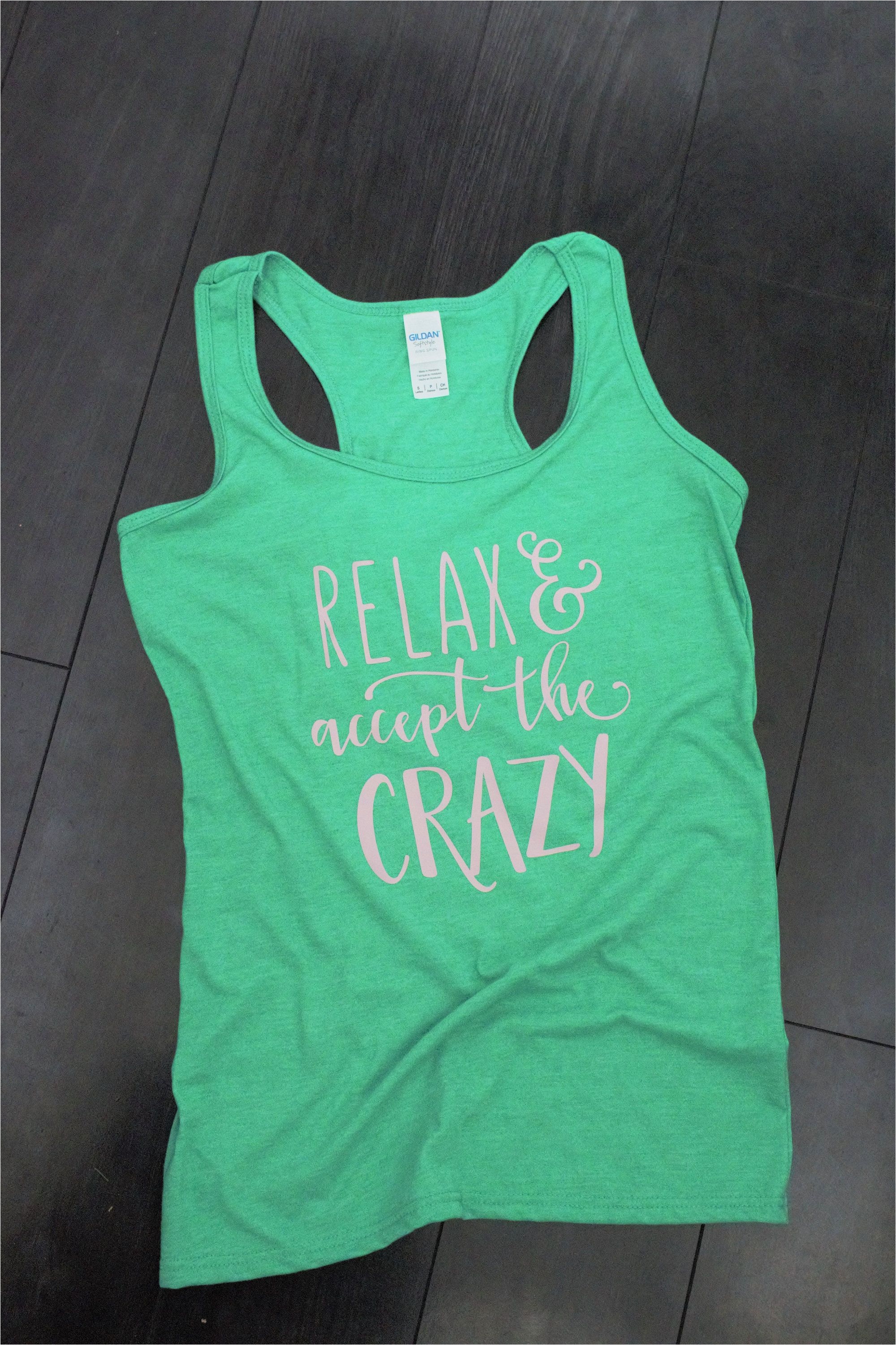 relax and accept the crazycute tank topfunny tank topquote tank