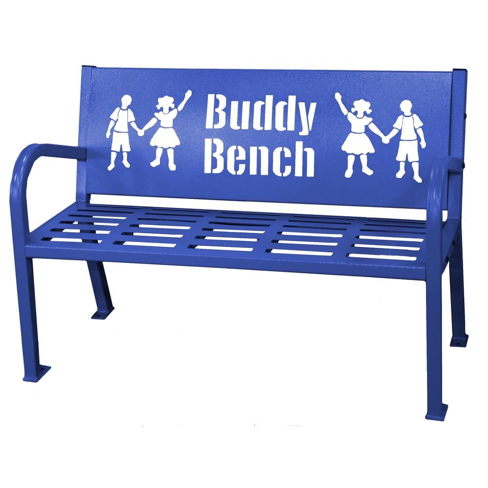 blue buddy bench blue purple