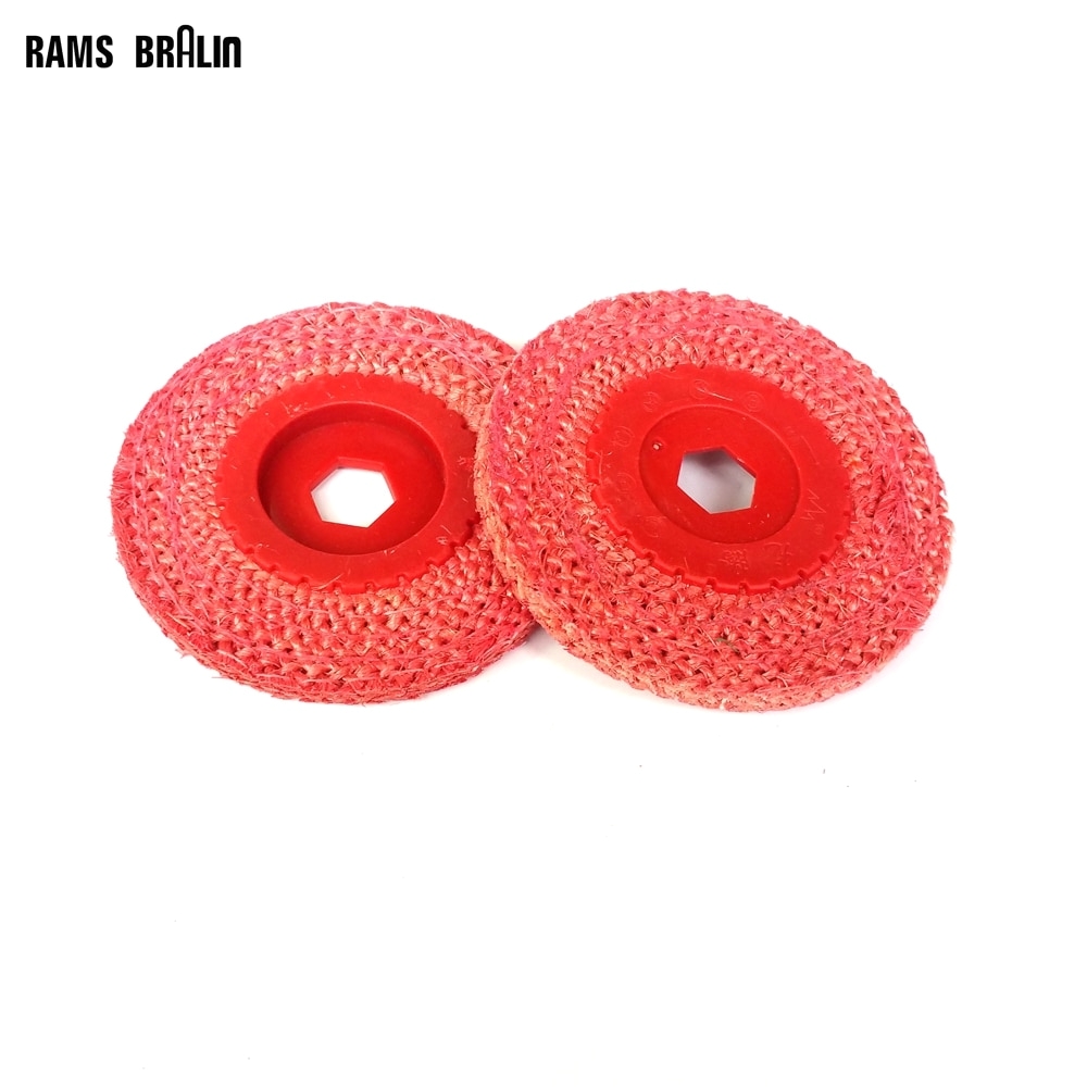 1 piece 4 red sisal buffing wheel stainless steel metal coarse grinding angle grinder polishing tool in abrasive tools from tools on aliexpress com