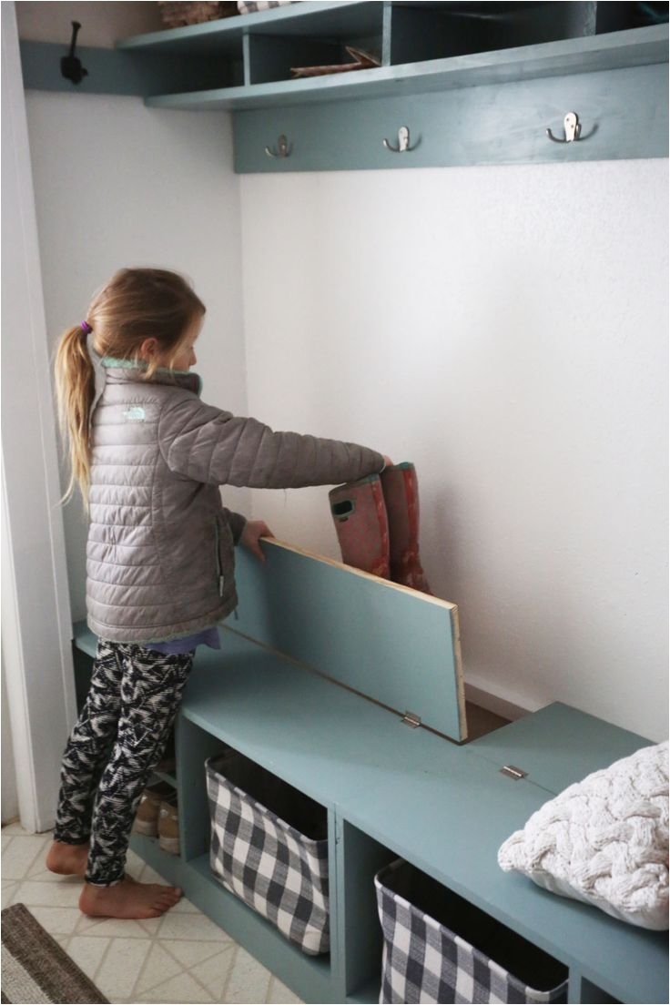 ana white behrbox mudroom in a closet diy projects interior inspiration pinterest mudroom ana white and small laundry rooms