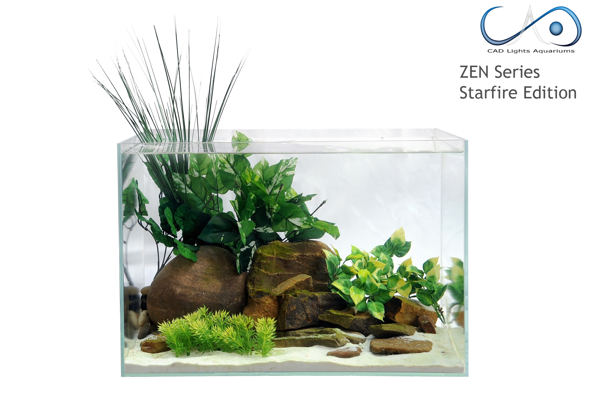 15g zen series ultra low iron glass aquarium