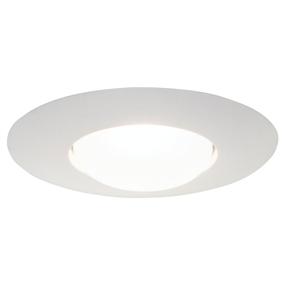 white recessed ceiling light open splay trim