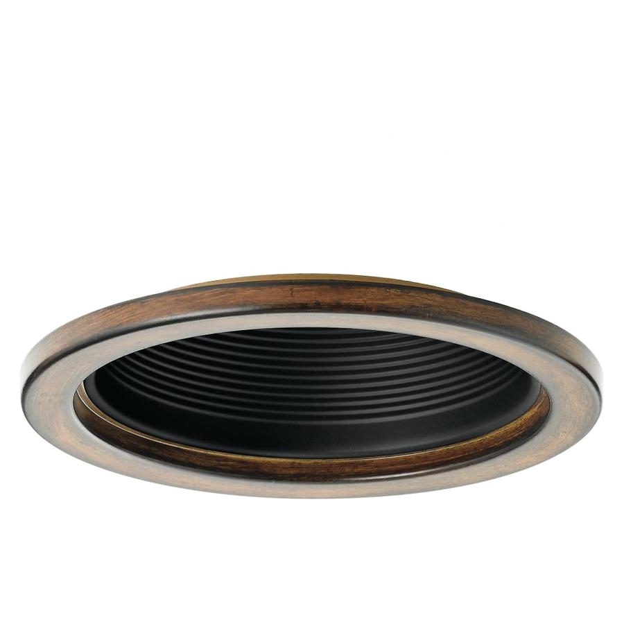 kichler barrington distressed black and wood baffle recessed light trim fits housing diameter 6