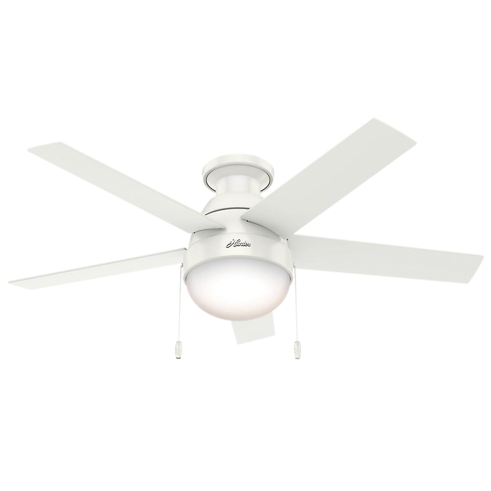 indoor low profile fresh white ceiling fan