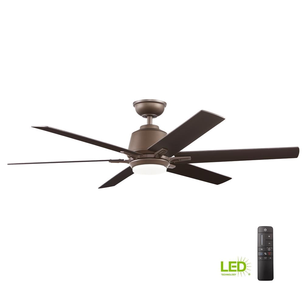 home decorators collection kensgrove 54 in integrated led indoor espresso bronze ceiling fan with light