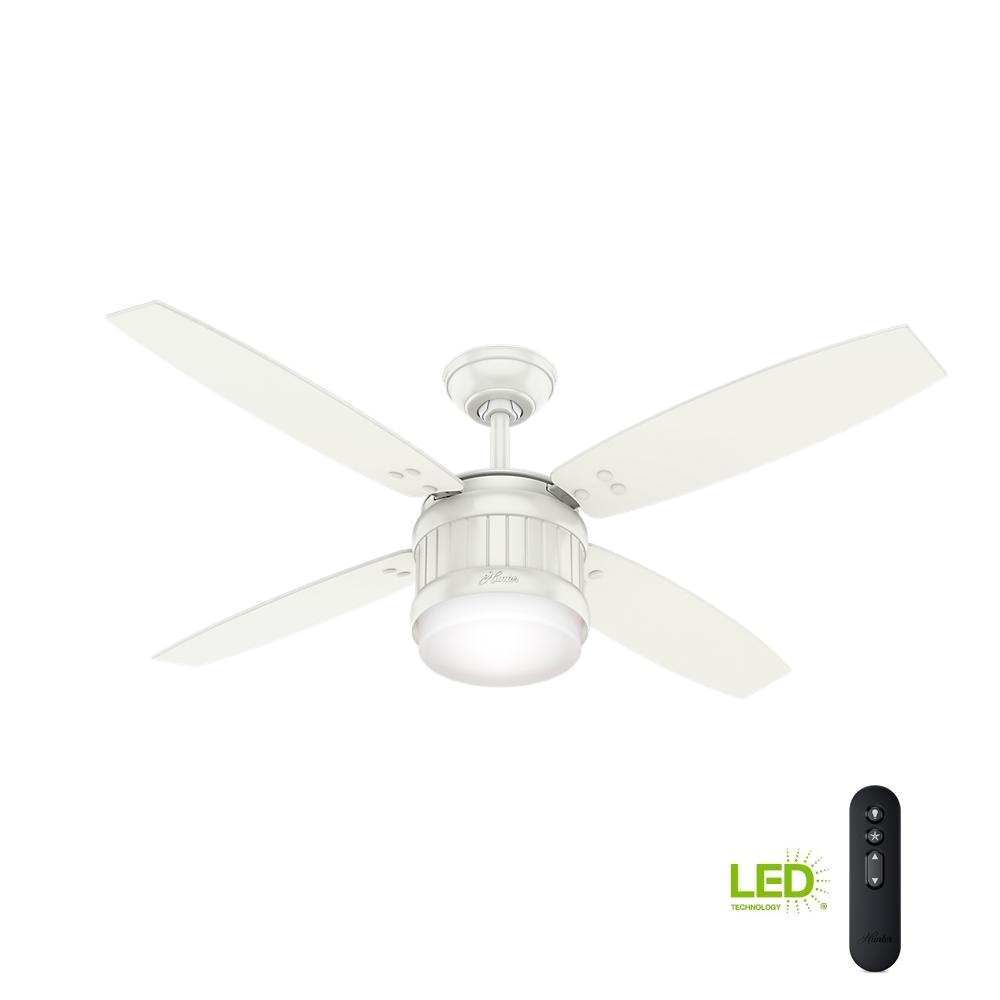 led indoor outdoor fresh white ceiling fan